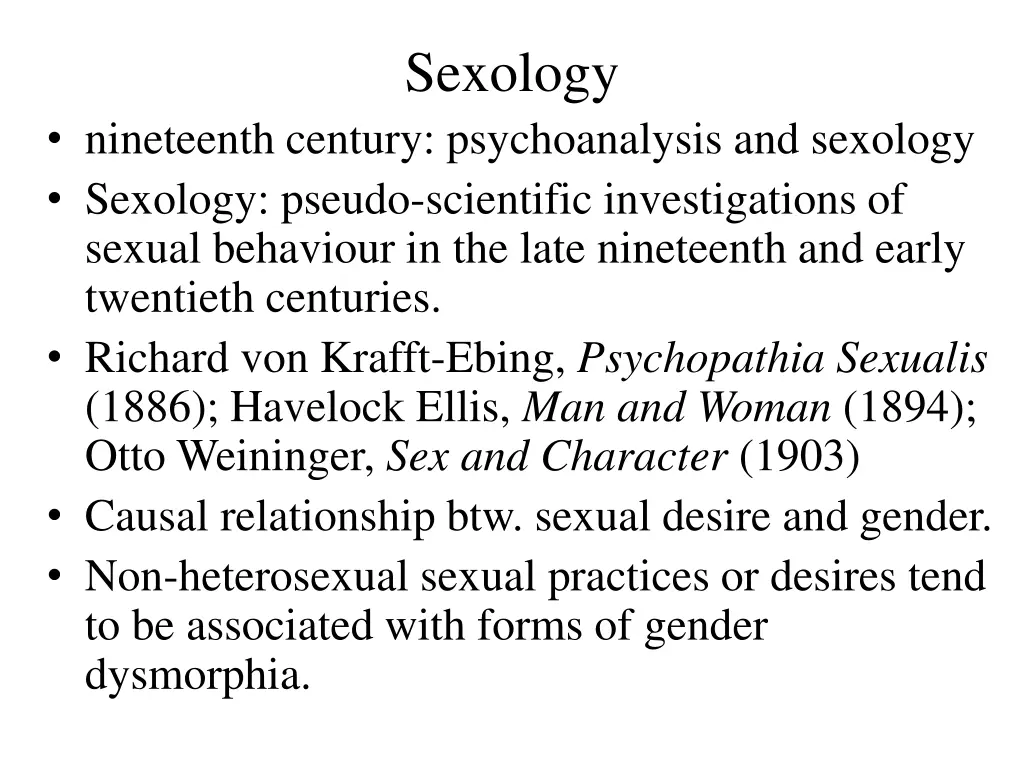 sexology