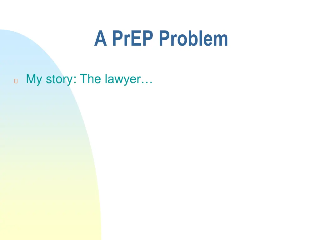 a prep problem