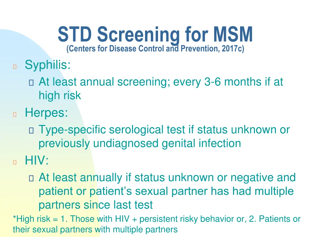 std screening for msm centers for disease control 1