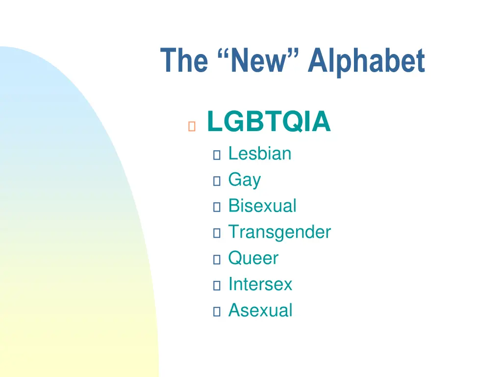 the new alphabet