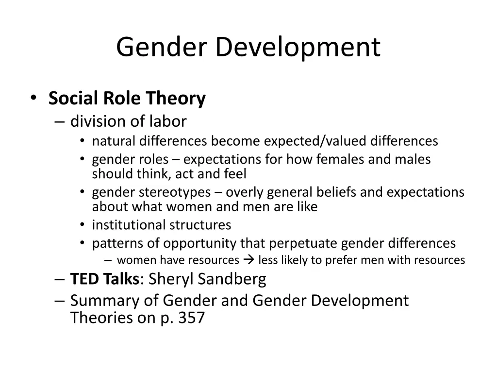 gender development 2