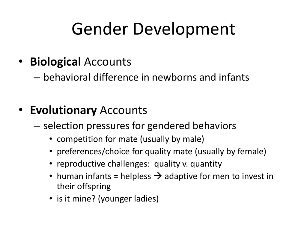 gender development