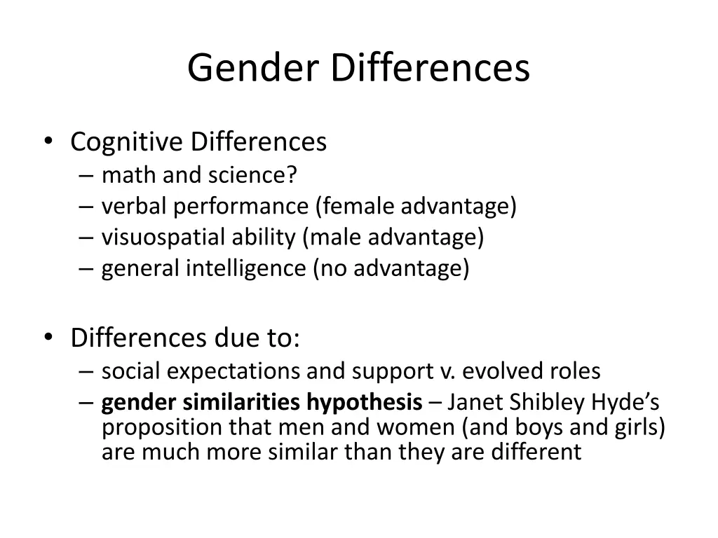 gender differences 2