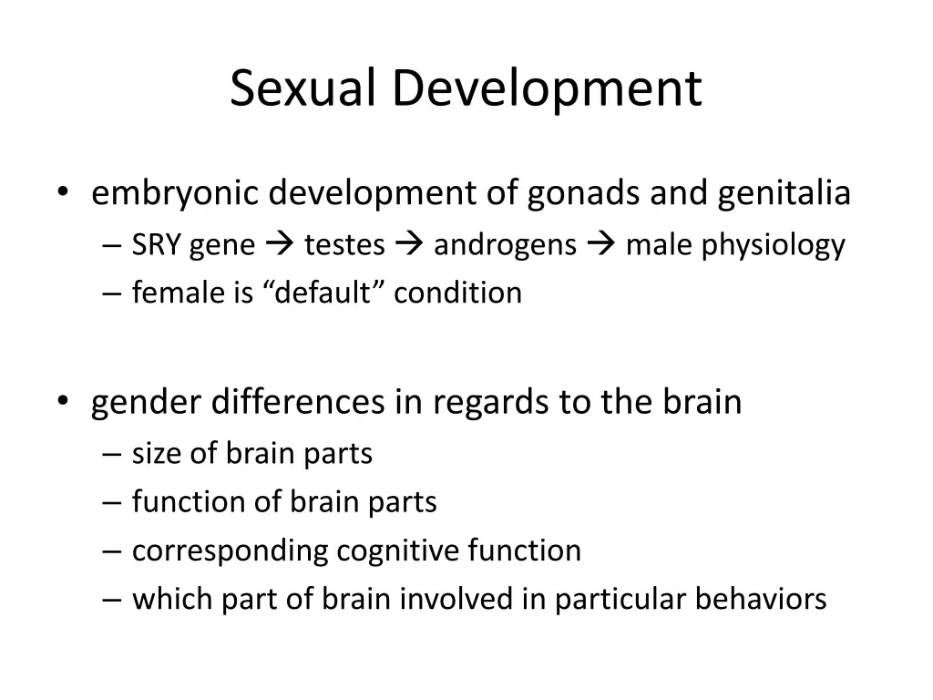 sexual development