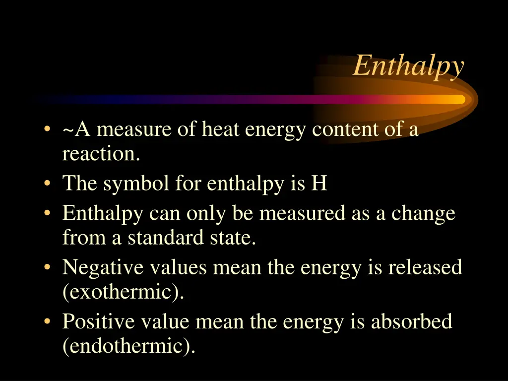 enthalpy