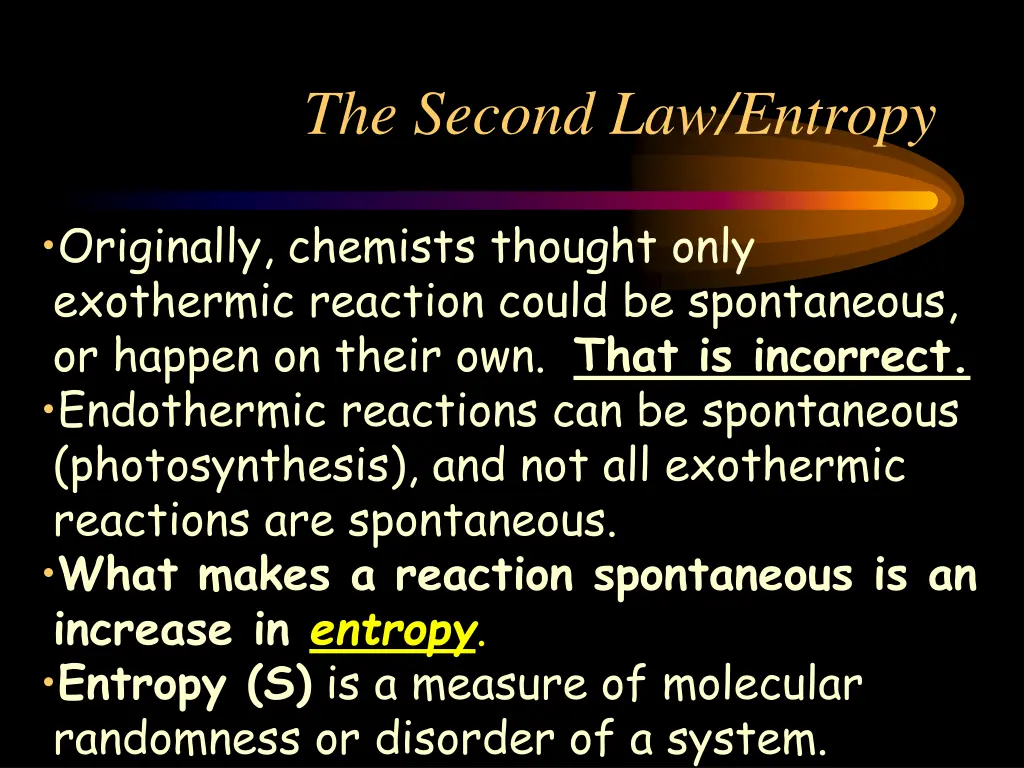 the second law entropy