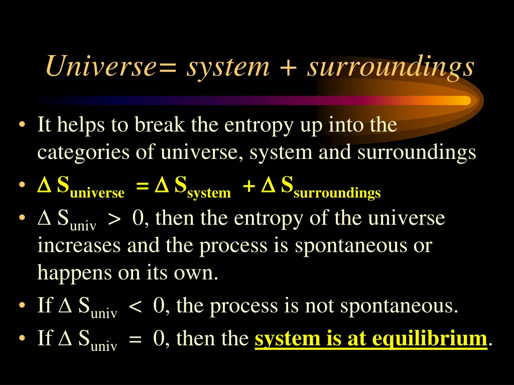 universe system surroundings