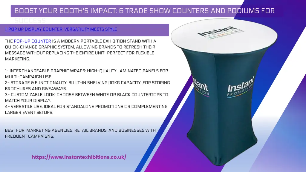 boost your booth s impact 6 trade show counters