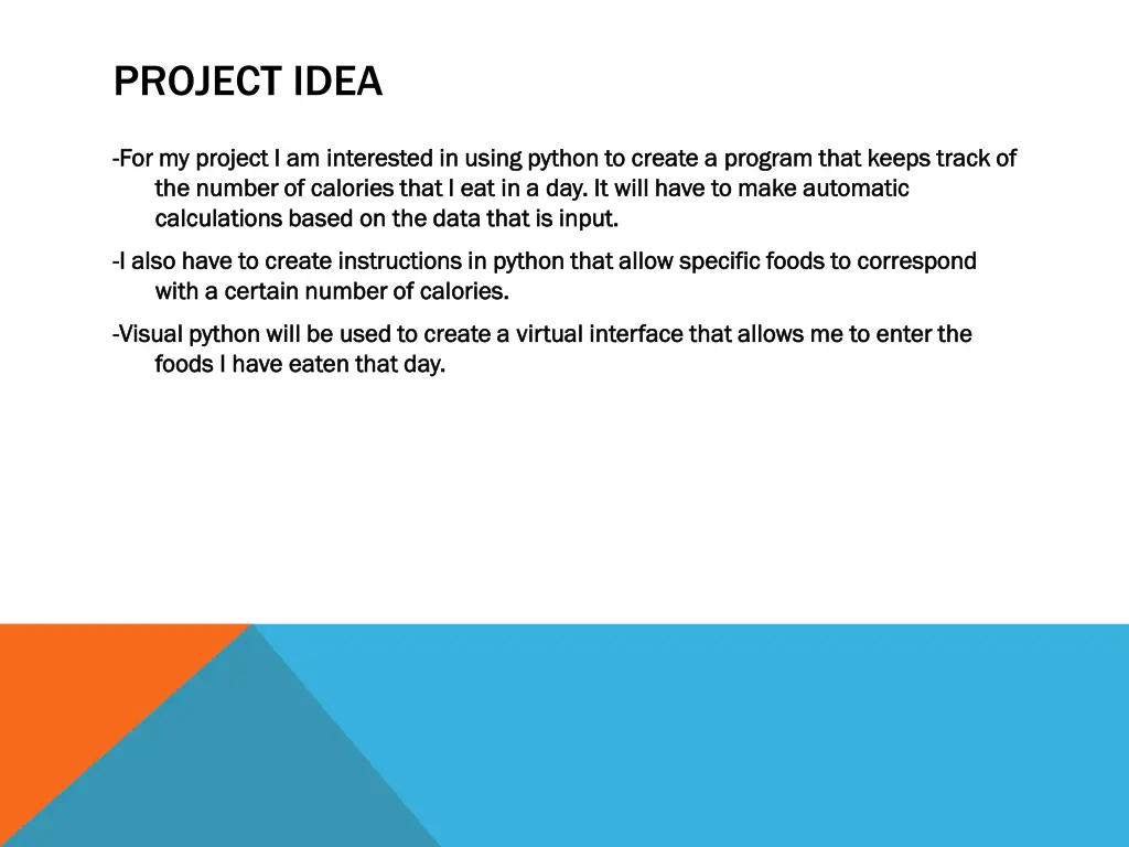 project idea