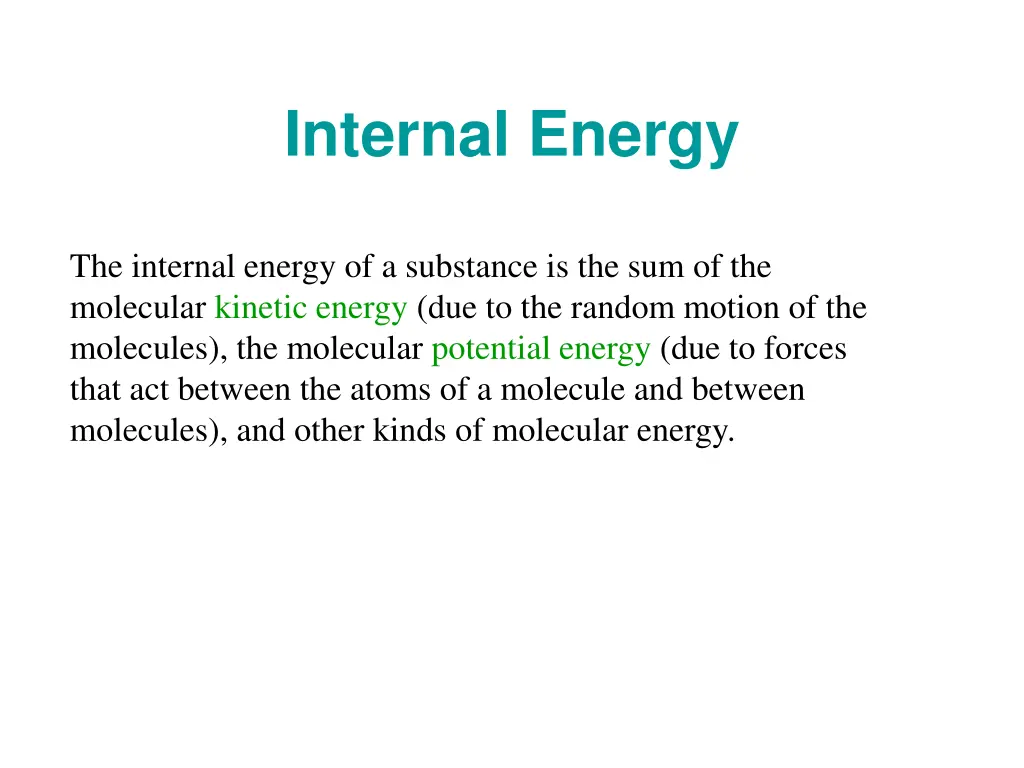 internal energy