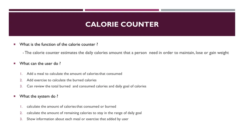 calorie counter