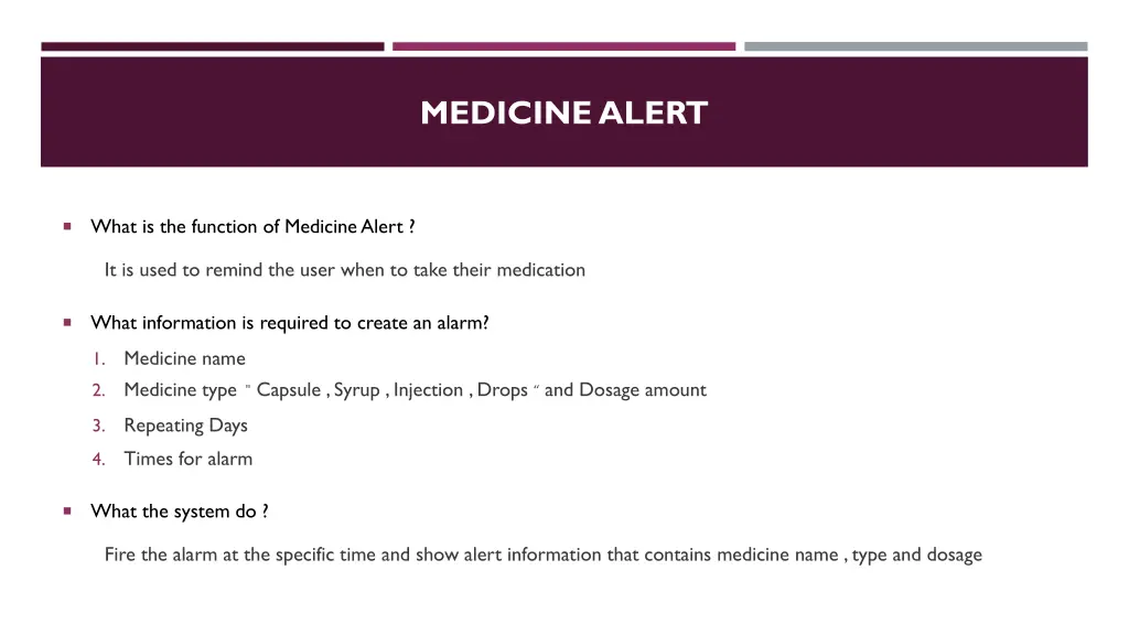 medicine alert