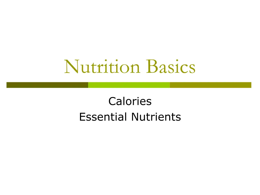 nutrition basics