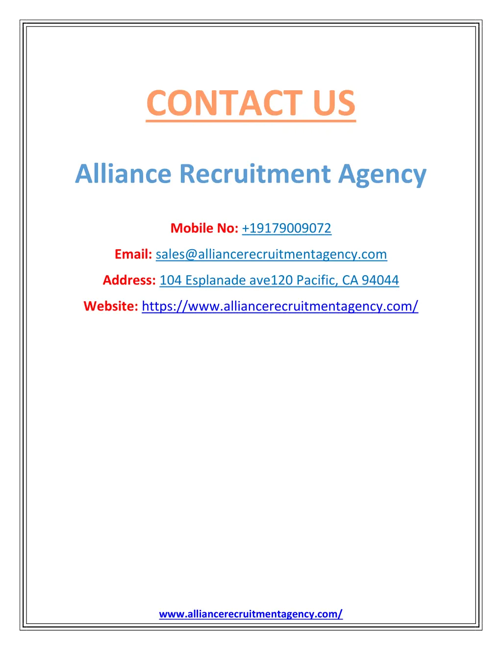 contact us