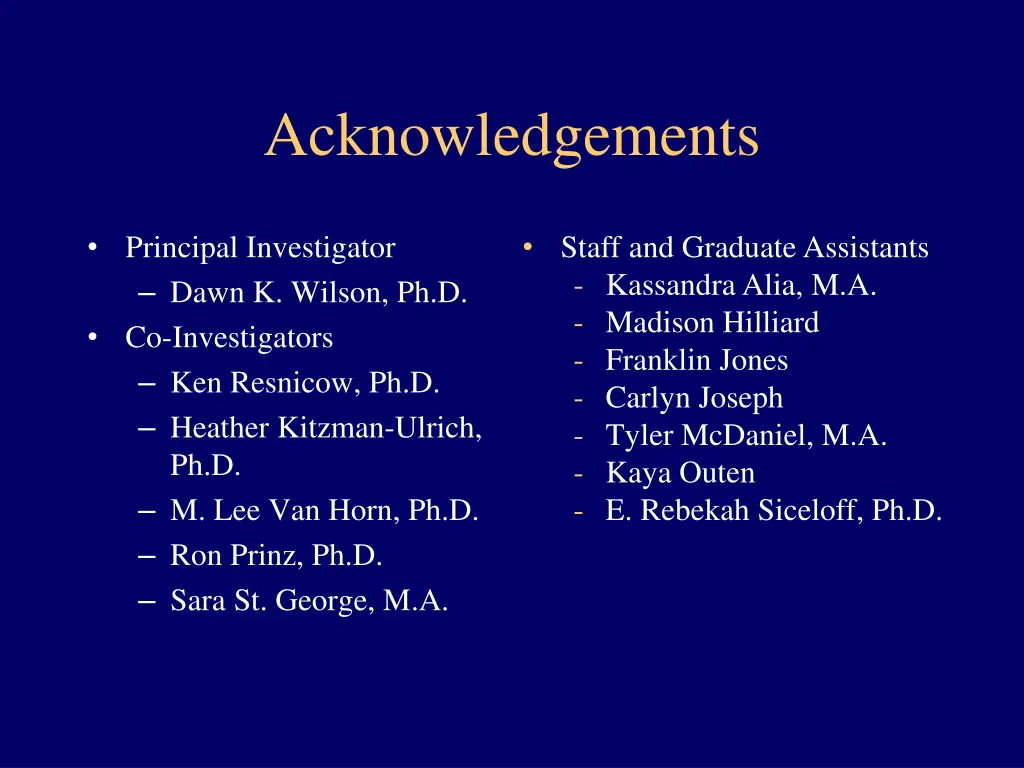 acknowledgements