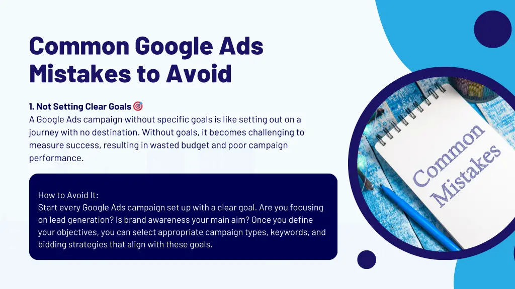 common google ads mistakes to avoid