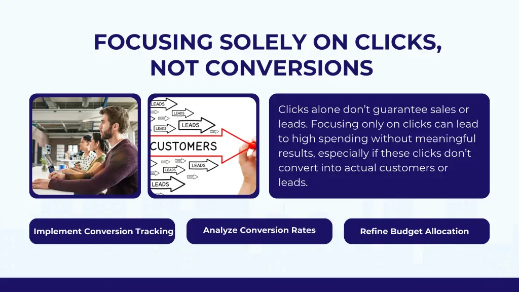 focusing solely on clicks not conversions