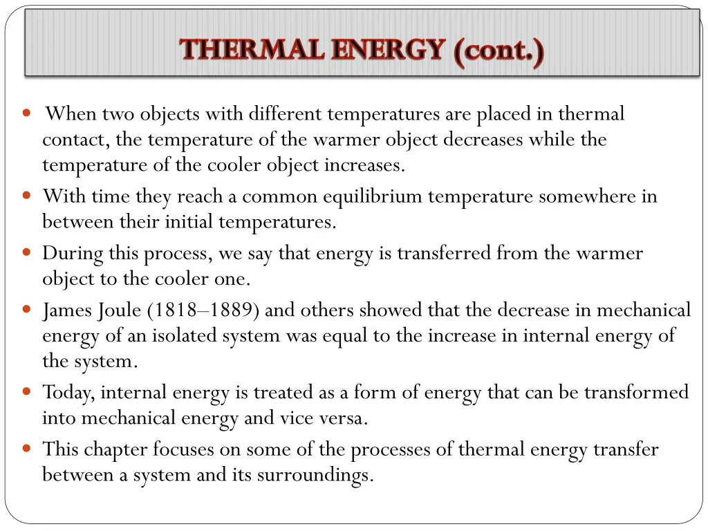 thermal energy cont