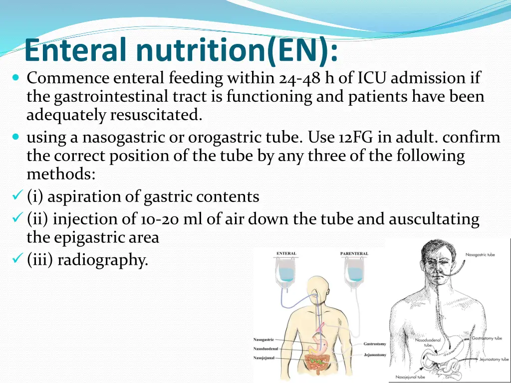 enteral nutrition en commence enteral feeding