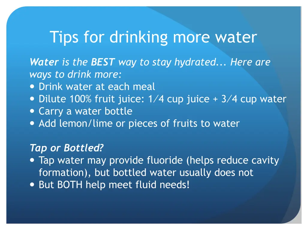 tips for drinking more water