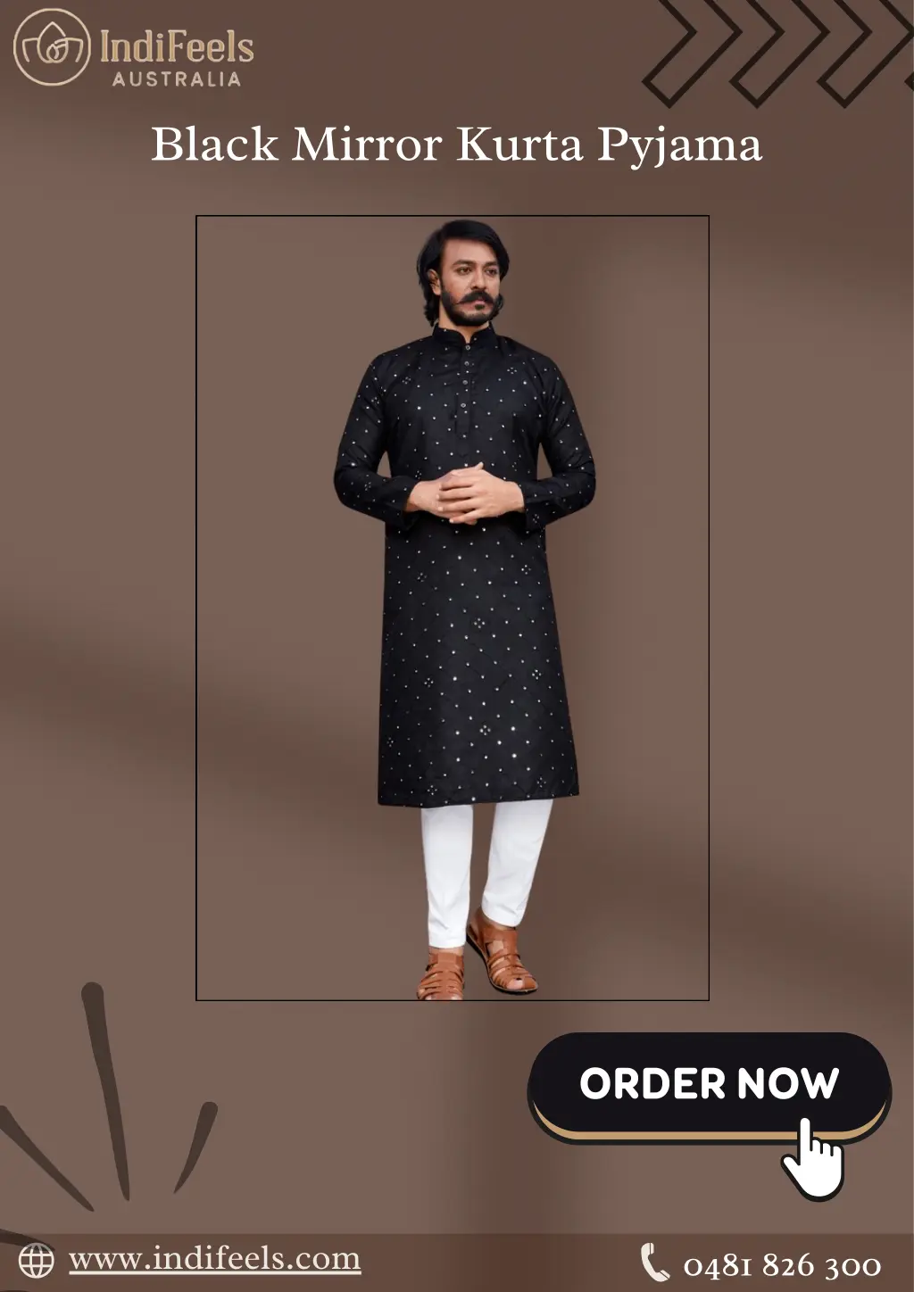 black mirror kurta pyjama