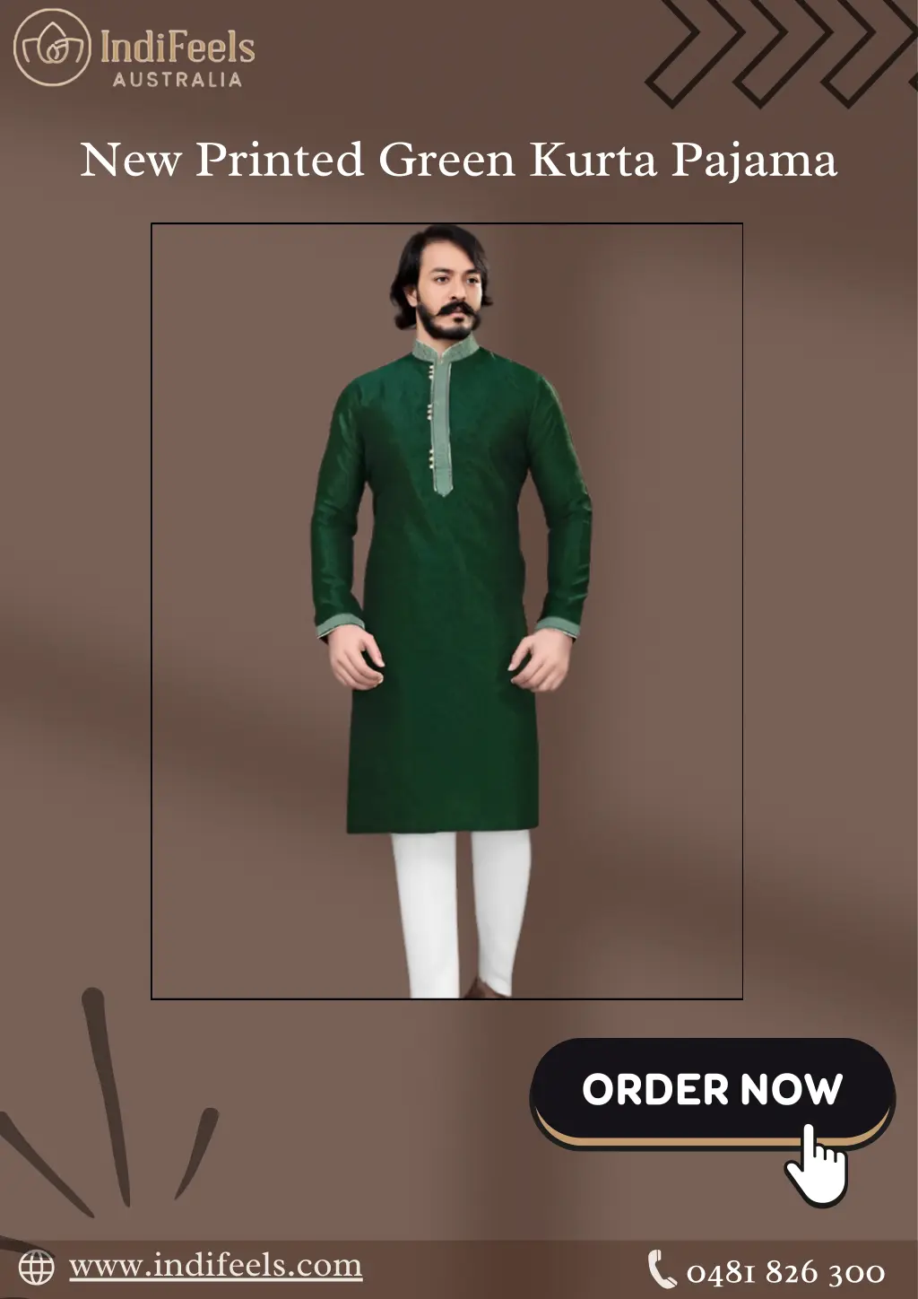 new printed green kurta pajama