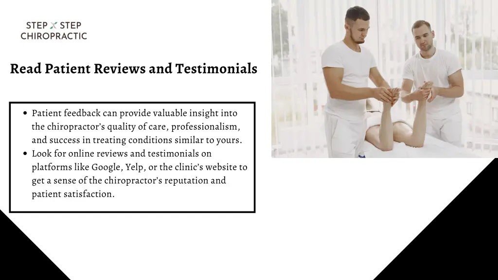 read patient reviews and testimonials