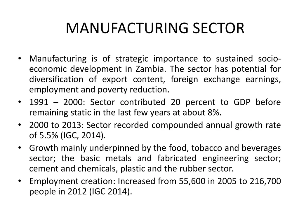 manufacturing sector