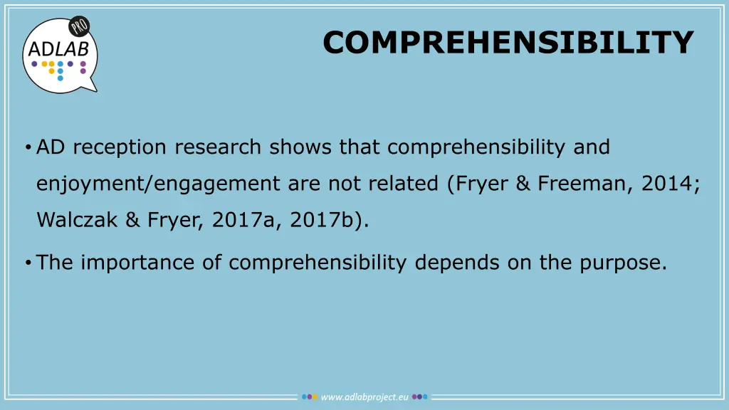 comprehensibility