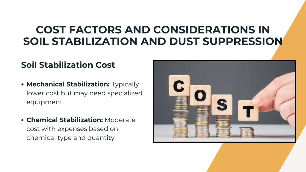 cost factors and considerations in soil