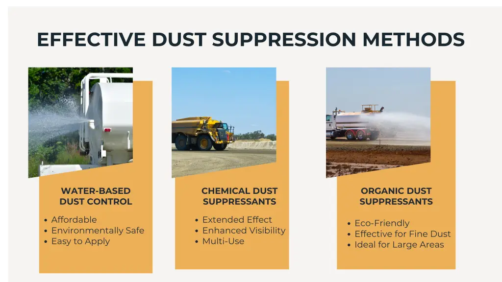 effective dust suppression methods