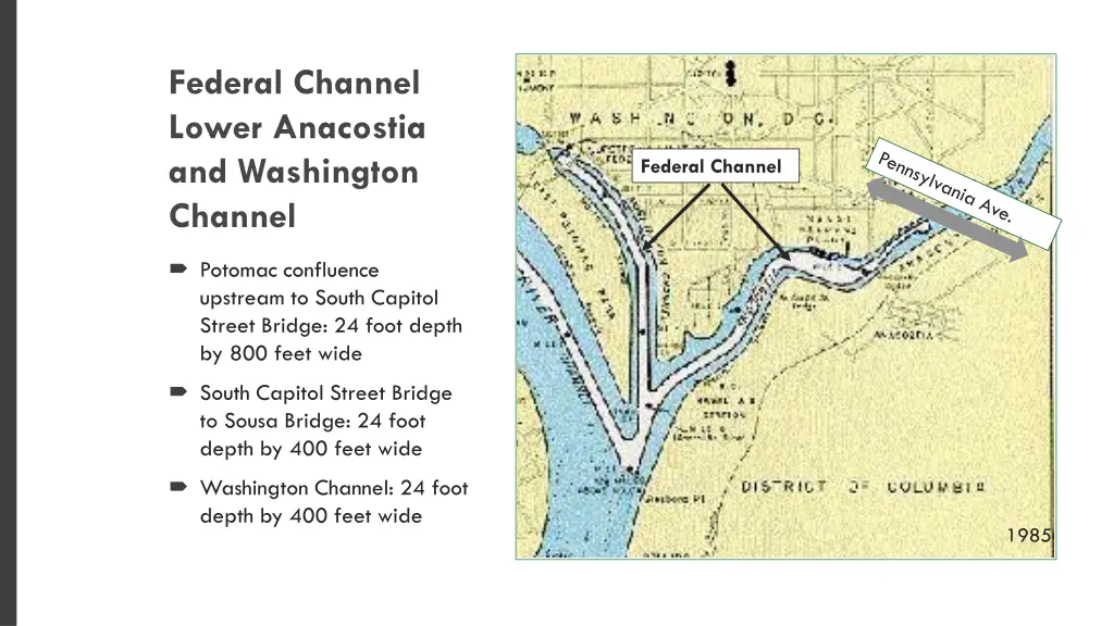 federal channel lower anacostia and washington