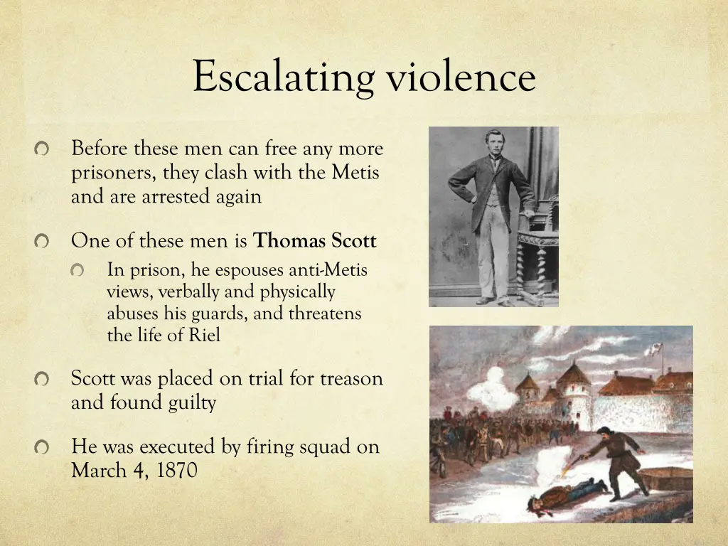 escalating violence