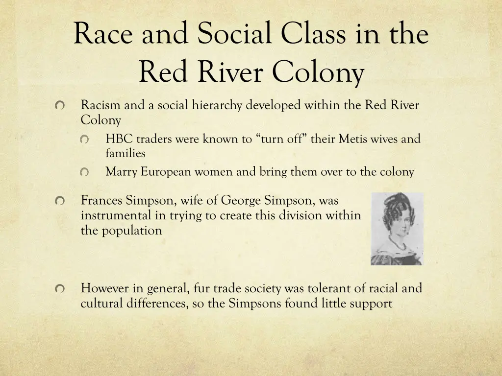 race and social class in the red river colony