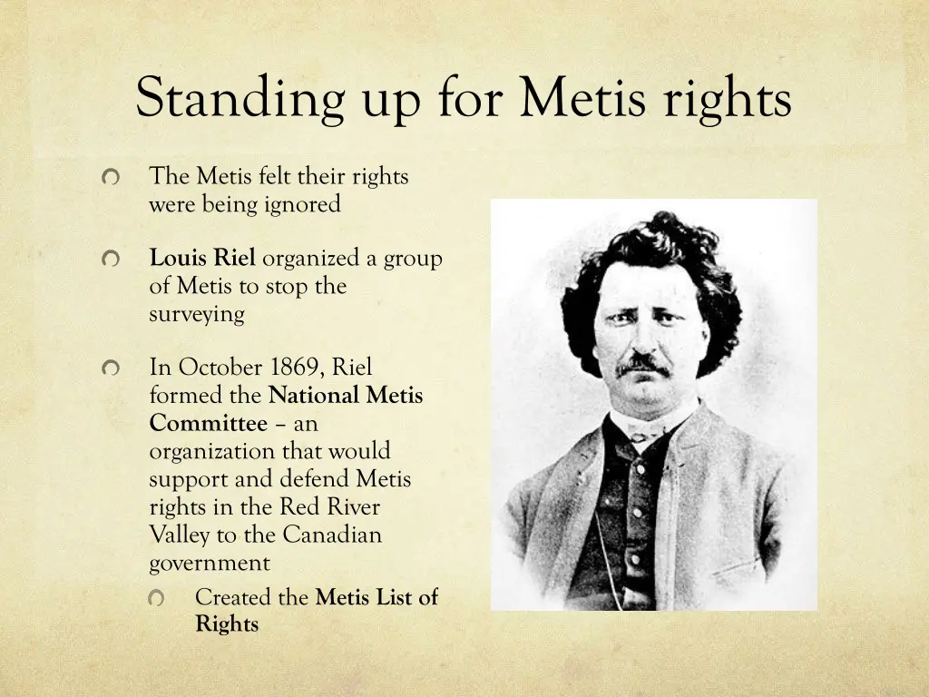 standing up for metis rights