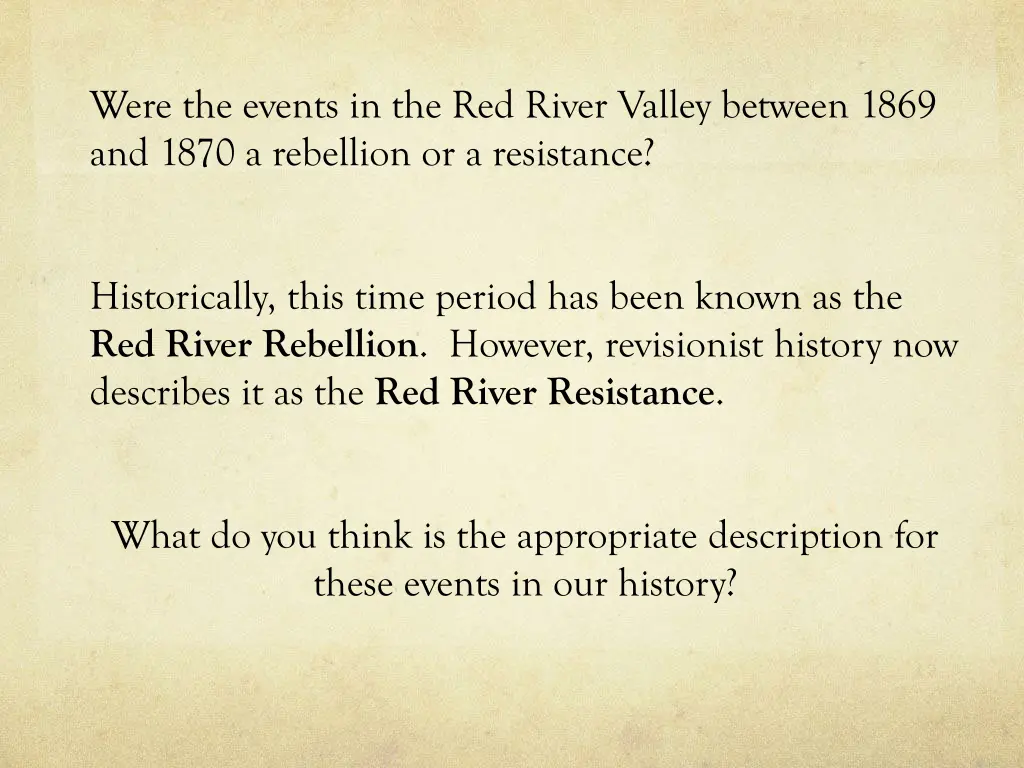 were the events in the red river valley between