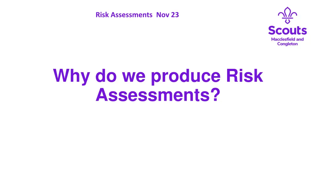 risk assessments nov 23 1