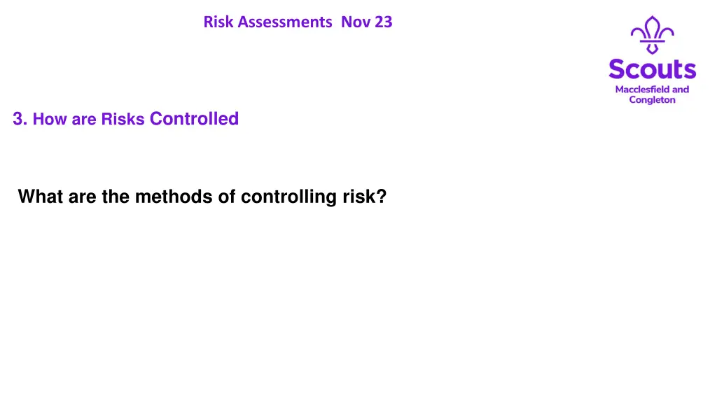 risk assessments nov 23 14