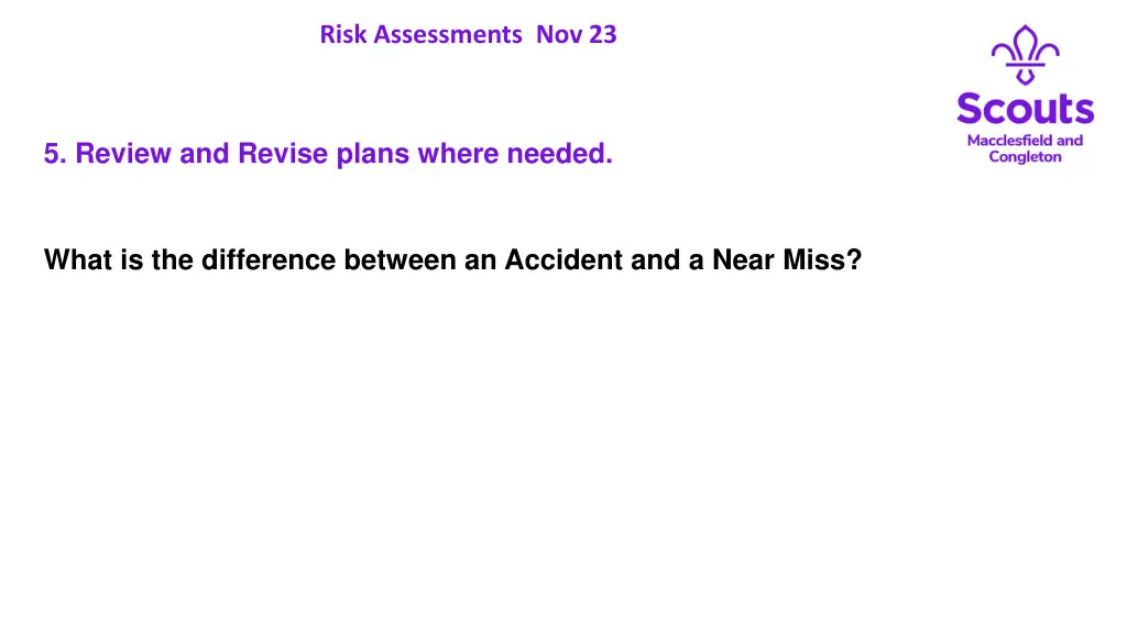 risk assessments nov 23 24