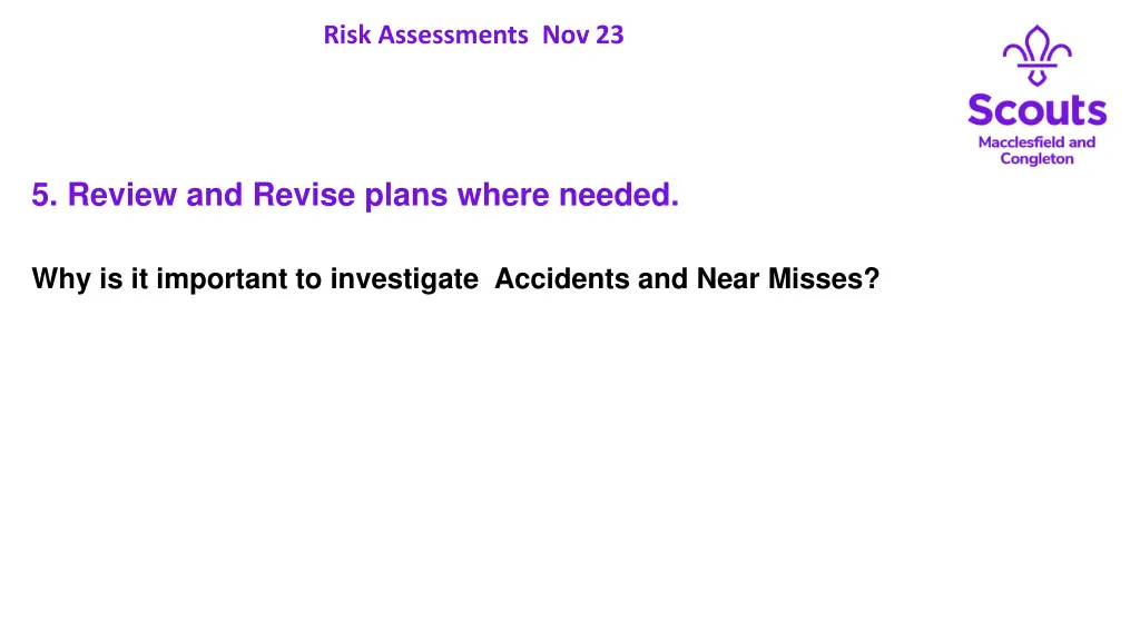 risk assessments nov 23 26