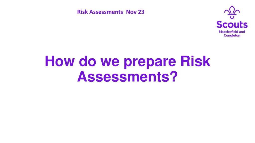 risk assessments nov 23 3