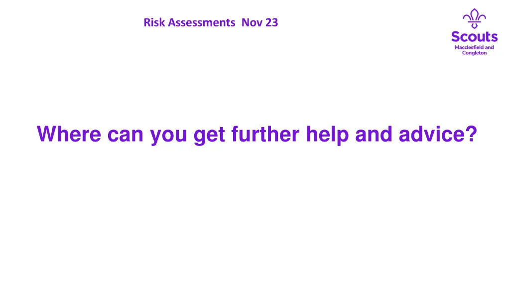 risk assessments nov 23 31