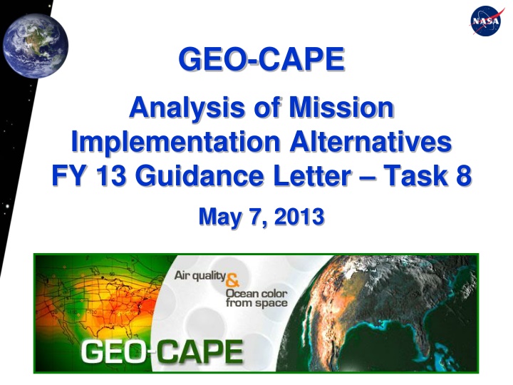 geo cape analysis of mission implementation