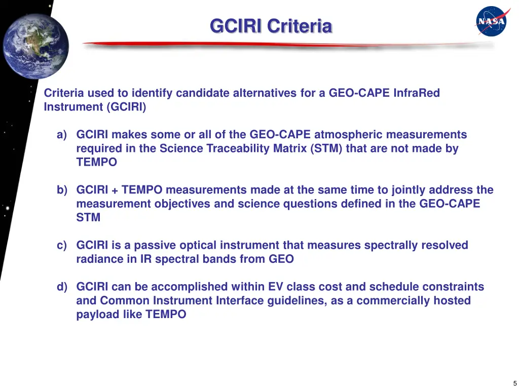 gciri criteria