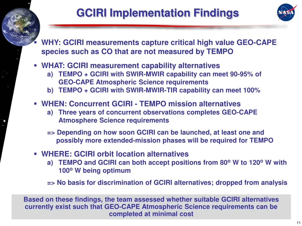 gciri implementation findings