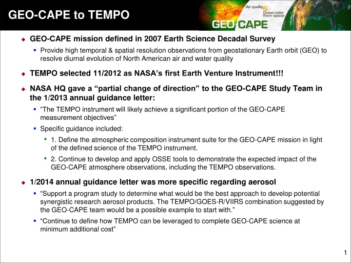 geo cape to tempo