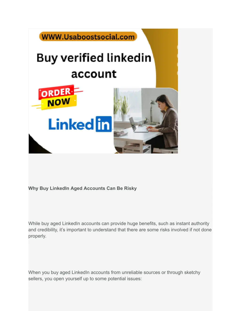 why buy linkedin aged accounts can be risky