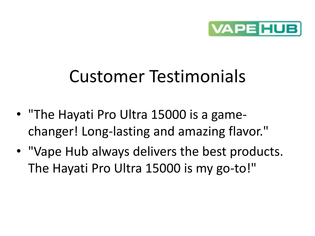 customer testimonials