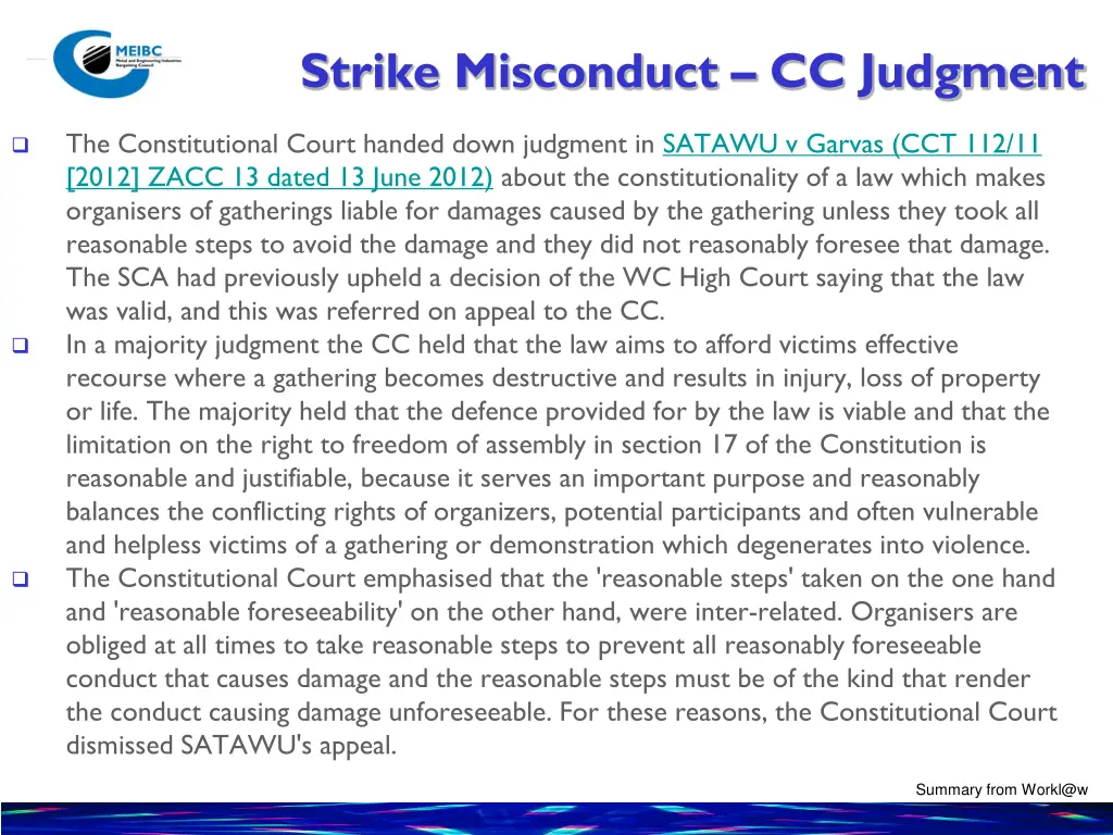 strike misconduct cc judgment