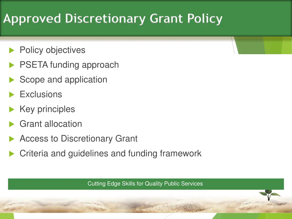 approved discretionary grant policy 1